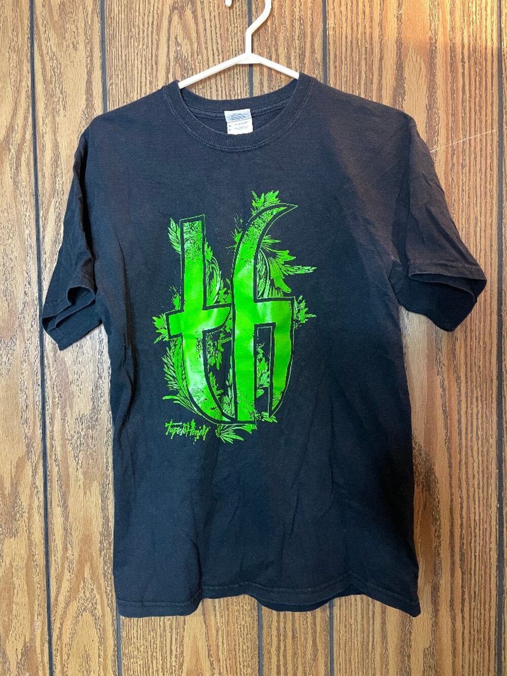 Tupelo Honey Black & Lime Green Band T-Shirt Men's Medium *Never Worn*